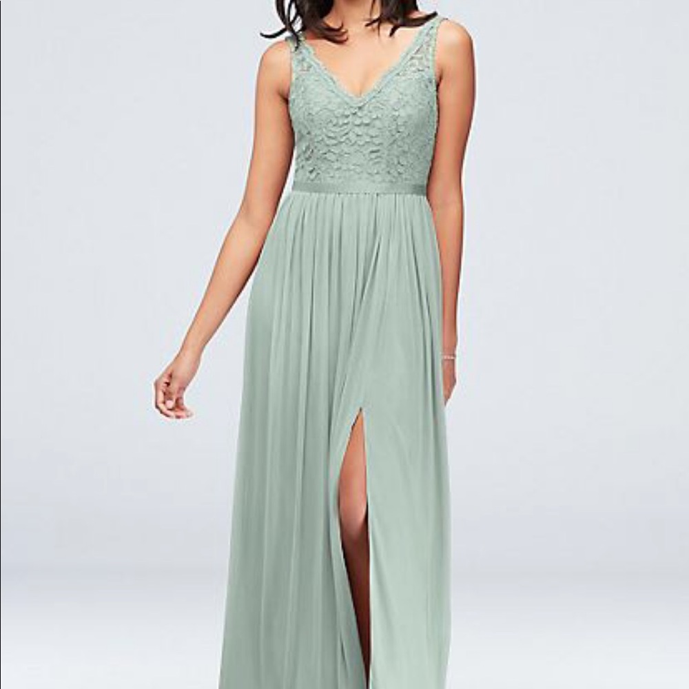 Bridesmaids dress, David’s bridal in color dusty